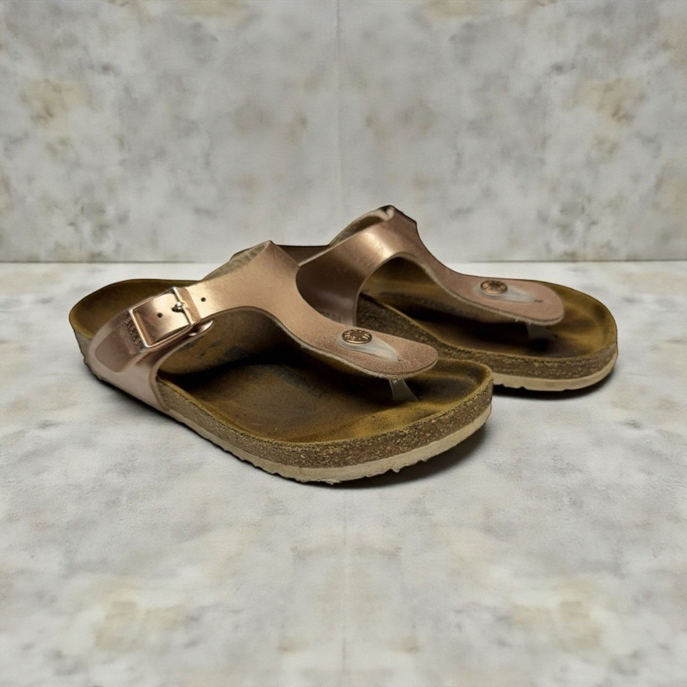 Birkenstock Girls Sandals Gizeh Birko Flor Flat Thong Slip On 32 US 1